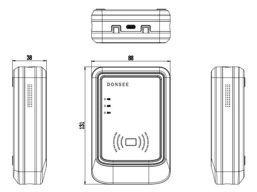 廣東東信智能科技有限公司EST-100免驅(qū)身份證讀卡器產(chǎn)品尺寸 廣東東信智能科技有限公司EST-100免驅(qū)身份證讀卡器產(chǎn)品尺寸