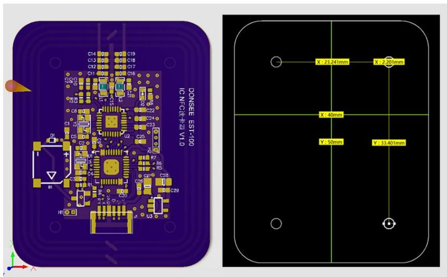 IC卡刷卡器模組產(chǎn)品尺寸圖 IC卡刷卡器模組產(chǎn)品尺寸圖